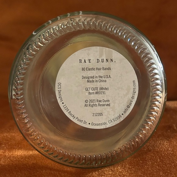 BRAND NEW WITH TAGS Rae Dunn Glass Jar, “Get Cute” Hair Elastic Holder - Picture 3 of 3